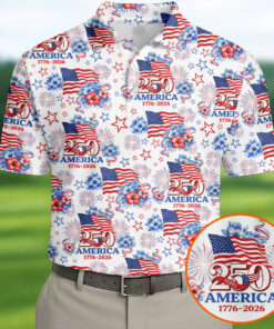 250 Years America 1776-2026 Golf Polo Shirt American Patriot Apparel Gift For Golf Lover