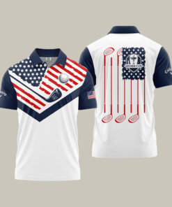 Ryder Cup Team USA Golf Polo Shirt Callaway Golf Clothes American Flag Apparel Gift For Husband