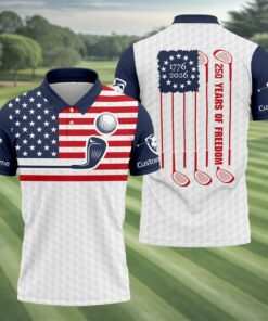 Customized 250 Years Of Freedom 1776-2026 Golf Polo Shirt July 4 Apparel Good Golf Gifts