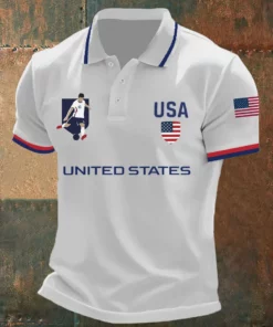 USA Football 2026 World Cup Polo Shirt Men's Game Day Shirt Best Gift For Sports Lovers