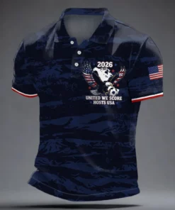 2026 United We Score Hosts USA Polo Shirt Game Day Shirt 2026 World Cup Gift Ideas