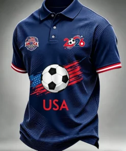 USA Football 2026 World Cup Polo Shirt Game Day Merch Gifts For Boyfriend