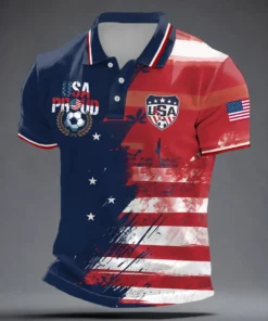 USA Proud Soccer 2026 World Cup Polo Shirt Game Day Clothing Merch Soccer Fan Gifts