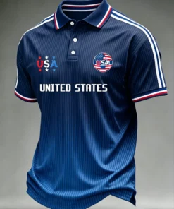 USA Soccer 2026 World Cup Polo Shirt Game Day Clothing Merch Gifts For Football Fans