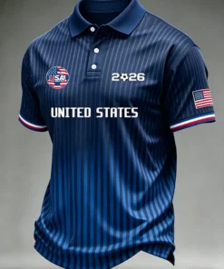 USA Soccer 2026 World Cup Polo Shirt Game Day Clothing Perfect Gifts For Soccer Fans