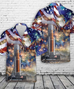 Artemis II Moon Rocket 4th Of July Hawaiian Shirt