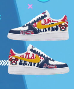 Atlanta Braves Baseball Air Force 1 Shoes Sneakers