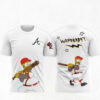Atlanta Braves The Simpsons Wonderbat White Shirt 3 Atlanta Braves The Simpsons Wonderbat White Shirt