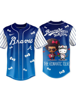 Atlanta Braves x Bruno Mars x Hello Kitty 2026 The Romantic Tour Baseball Jersey