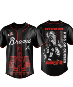Atlanta Braves x Jujutsu Kaisen Night 2026 King of Curses Sukuna Baseball Jersey