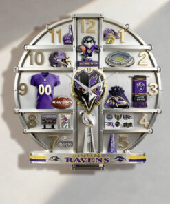 Baltimore Ravens Home Decorative 3D Wall Clock