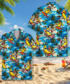Banana Surfing Tropical Beach Summer Vibes Hawaiian Shirt