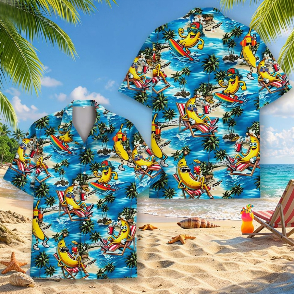 Banana-Surfing-Tropical-Beach-Summer-Vibes-Hawaiian-Shirt.jpg Banana Surfing Tropical Beach Summer Vibes Hawaiian Shirt