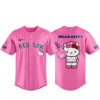Boston Red Sox x Hello Kitty 2026 Pink Baseball Jersey 3 Boston Red Sox x Hello Kitty 2026 Pink Baseball Jersey