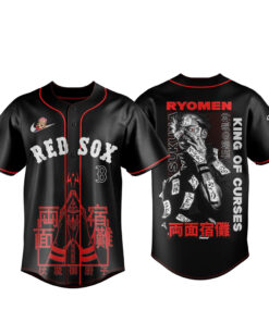 Boston Red Sox x Jujutsu Kaisen Night 2026 King of Curses Sukuna Baseball Jersey