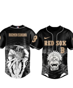 Boston Red Sox x Jujutsu Kaisen Night 2026 Ryomen Sukuna Black Baseball Jersey