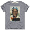 Brooklyn Dodgers Jackie Robinson Homage Gray Topps Baseball Card T-Shirt