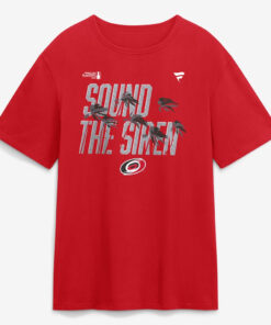 Carolina Hurricanes Red 2026 Stanley Cup Playoffs Hometown Slogan Sound The Siren T-Shirt