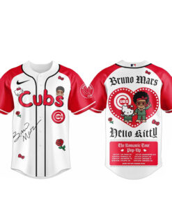 Chicago Cubs Bruno Mars x Hello Kitty 2026 The Romantic Tour Baseball Jersey