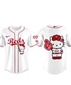 Cincinnati Reds x Hello Kitty 2026 White Baseball Jersey