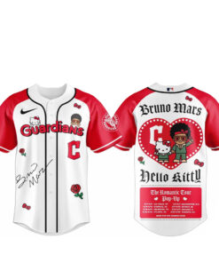 Cleveland Guardians Bruno Mars x Hello Kitty 2026 The Romantic Tour Baseball Jersey