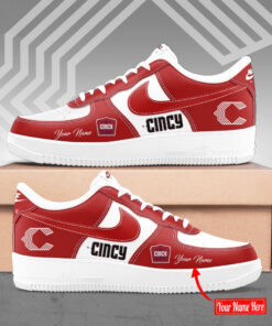 Custom Name Cincinnati Reds 2026 City Connect Stadium Air Force 1 Shoes Sneakers