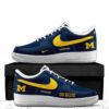 Custom Name Michigan Wolverines Go Blue Air Force 1 Shoes Sneakers