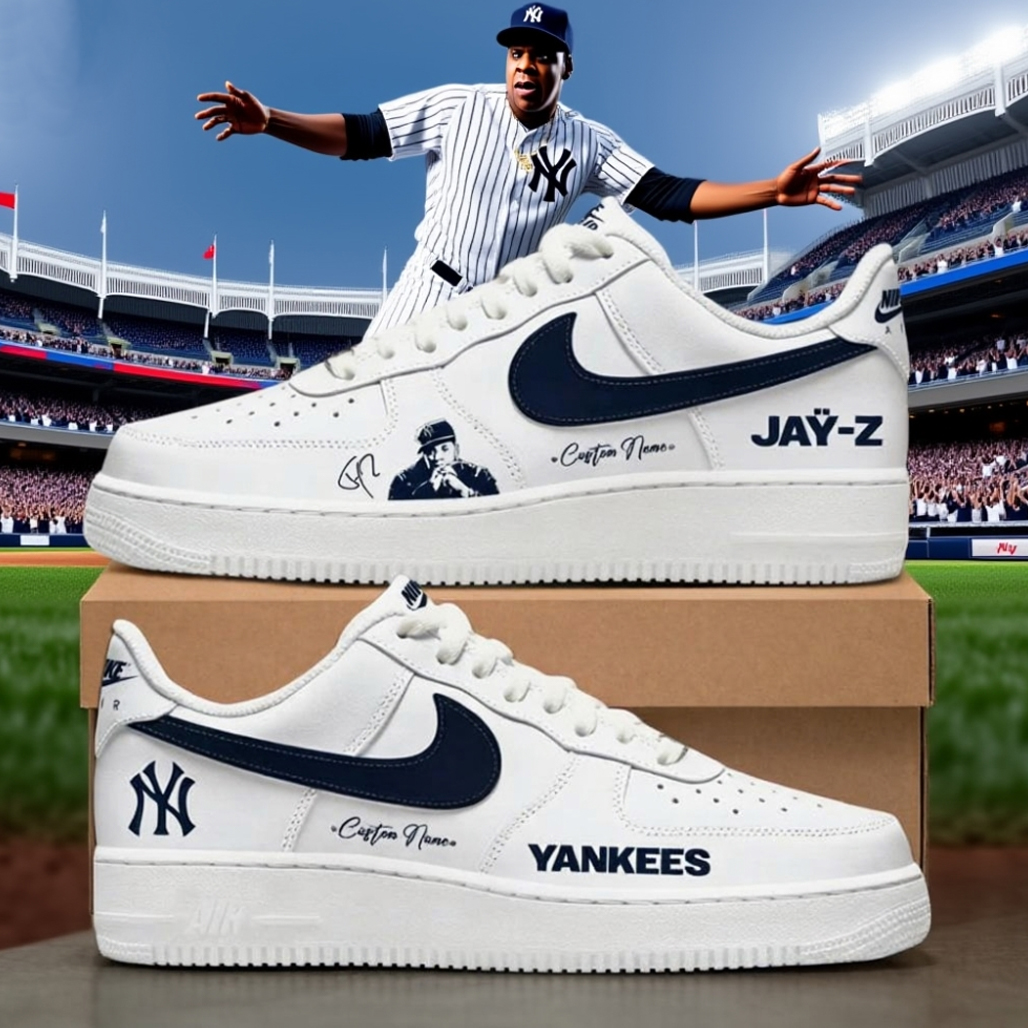 Custom-Name-New-York-Yankees-x-Jay-Z-Air-Force-1-Shoes-Sneakers1.jpg Custom Name New York Yankees x Jay-Z Air Force 1 Shoes Sneakers