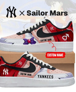 Custom Name New York Yankees x Sailor Mars 2026 Air Force 1 Shoes Sneakers