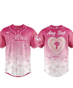 Custom Name Philadelphia Phillies Happy Mother Day 2026 Baseball Jersey Version 1