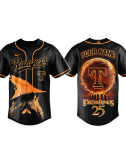 Custom Name Texas Rangers x Ring of Power 2026 Baseball Jersey