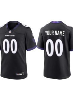 Custom Name and Number Baltimore Ravens Next Flight 2026 Football Jersey