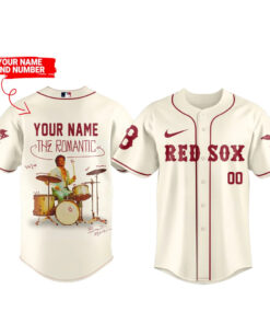 Custom Name and Number Boston Red Sox x Bruno Mars The Romantic Tour 2026 Baseball Jersey