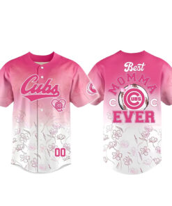 Custom Name and Number Chicago Cubs Happy Mother’s Day 2026 Pink Baseball Jersey