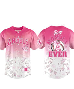 Custom Name and Number Los Angeles Angels Happy Mother’s Day 2026 Baseball Jersey
