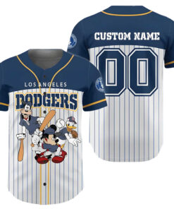 Custom Name and Number Los Angeles Dodgers x Mickey & Friends 2026 Baseball Jersey