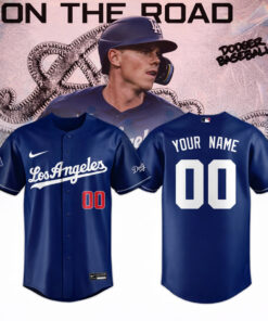 Custom Name and Number Los Angeles Dodgers x Taking Our Blue On The Road 2026 Baseball Jersey