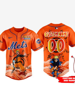 Custom Name and Number New York Mets x Naruto Game Night 2026 Baseball Jersey