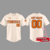 Custom Name and Number Tennessee Volunteers Creamy Uniform 2026 Baseball Jersey