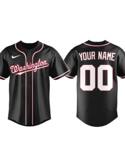 Custom Name and Number Washington Nationals Blackout Built For The Night 2026 Baseball Jersey