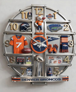 Denver Broncos Home Decorative 3D Wall Clock
