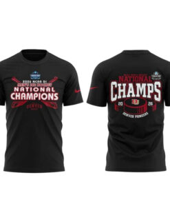 Denver Pioneers NCAA Frozen Four Men’s Ice Hockey National Champions 2026 Black Shirt