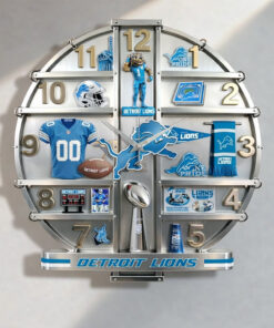 Detroit Lions Home Decorative 3D Wall Clock