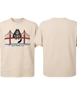 Funny Cat City San Francisco Golden Gate Bridge T-Shirt