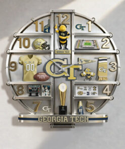 Georgia Tech Yellow Jackets Home Decorative 3D Wall Clock