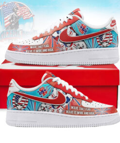 Greatful Dead Music Band Wave The Flag Wave It Wide And High Air Force 1 Shoes Sneakers