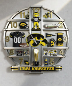Iowa Hawkeyes Decorative 3D Wall Clock