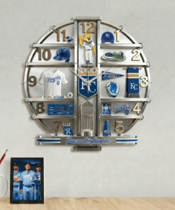 Kansas City Royals Home Decorative 3D Wall Clock