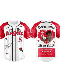 Los Angeles Angels Bruno Mars x Hello Kitty 2026 The Romantic Tour Baseball Jersey