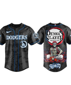 Los Angeles Dodgers x Akaza Demon Slayer Baseball Jersey